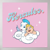 Baby Hercules and Pegasus on a Cloud Poster ポスター (正面)