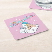 Baby Hercules and Pegasus on a Cloud Square Paper スクエアペーパーコースター (アングル)