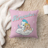 Baby Hercules and Pegasus on a Cloud Throw Pillow クッション (ブランケット)