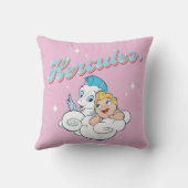 Baby Hercules and Pegasus on a Cloud Throw Pillow クッション (裏面)
