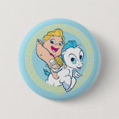 Baby Hercules Riding Pegasus Button 缶バッジ (正面)