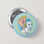 Baby Hercules Riding Pegasus Button 缶バッジ (正面&裏面)