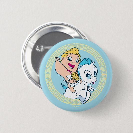 Baby Hercules Riding Pegasus Button 缶バッジ (正面&裏面)