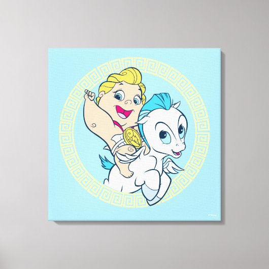 Baby Hercules Riding Pegasus Canvas Print キャンバスプリント (正面)