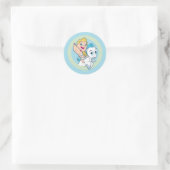 Baby Hercules Riding Pegasus Classic Round Sticker ラウンドシール (バッグ)