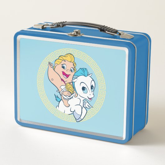 Baby Hercules Riding Pegasus Metal Lunch Box メタルランチボックス (正面)
