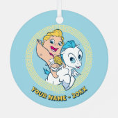 Baby Hercules Riding Pegasus Metal Ornament メタルオーナメント (裏面)