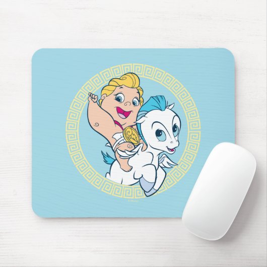 Baby Hercules Riding Pegasus Mouse Pad マウスパッド (マウス)