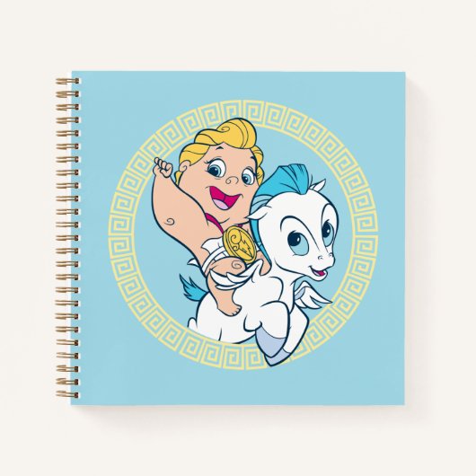 Baby Hercules Riding Pegasus Notebook ノートブック (正面)