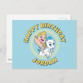 Baby Hercules Riding Pegasus Postcard ポストカード (正面/裏面)