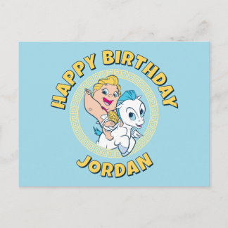 Baby Hercules Riding Pegasus Postcard ポストカード