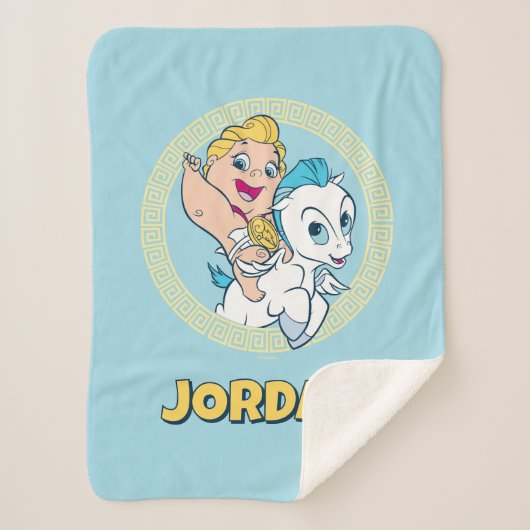 Baby Hercules Riding Pegasus Sherpa Blanket シェルパブランケット (正面)