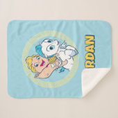 Baby Hercules Riding Pegasus Sherpa Blanket シェルパブランケット (正面(横))