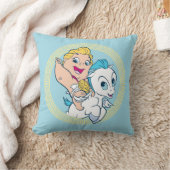 Baby Hercules Riding Pegasus Throw Pillow クッション (ブランケット)