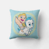 Baby Hercules Riding Pegasus Throw Pillow クッション (裏面)