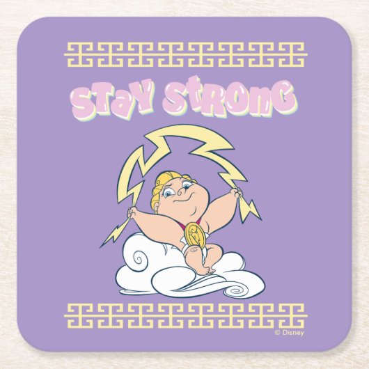 Baby Hercules - Stay Strong Square Paper Coaster スクエアペーパーコースター (正面)