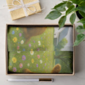 Baby Highland Cow in Pasture of Flowers 薄葉紙 (ギフト)