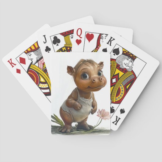 Baby Hippo Playing Cards トランプ (裏面)