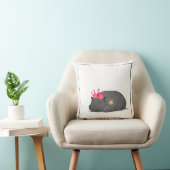 Baby Hippo Princess-Cotton Cushion-Customizable クッション (椅子)