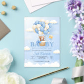 Baby Hot Air Balloon Watercolor Shower Art アクリル招待状 (インサイチュ (ウェディング))