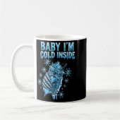 Baby I'm Cold Inside Iced Coffee Heart Skeleton Ch コーヒーマグカップ (左)