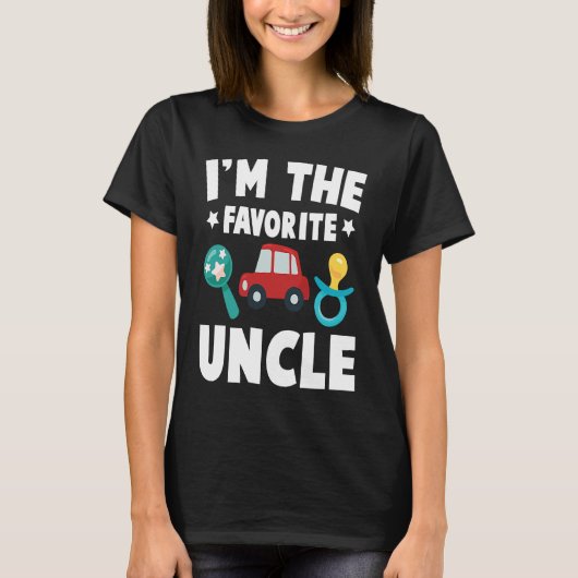 Baby  I'm The Favorite Uncle  Fire Truck  Baby Sho Tシャツ (正面)