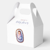 Baby in Basket Gender Neutral Cute フェイバーボックス (裏面)