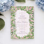 Baby in Bloom ふんわりお花のベビーシャワー  招待状