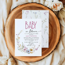 Baby in Bloom ふんわりフラワーアーチ ベビーシャワー 招待状