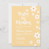 Baby in Bloom イエローデイジーベビーシャワー招待状 招待状 (正面)