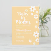 Baby in Bloom イエローデイジーベビーシャワー招待状 招待状 (スタンド正面)