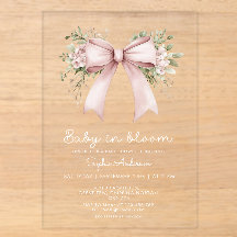 Baby In Bloom コケット ピンクボウ ベビーシャワー