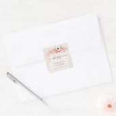 Baby in Bloom スイートフラワーベイビーシャワー スクエアシール (封筒)