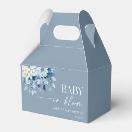 Baby In Bloom ダスティブルー フローラル ベビーシャワー フェイバーボックス