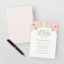Baby In Bloom ピンクフラワーベビーシャワー