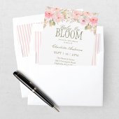 Baby In Bloom ピンクフラワーベビーシャワー 招待状