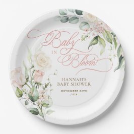 Baby in Bloom フラワー ベビーシャワー ペーパープレート