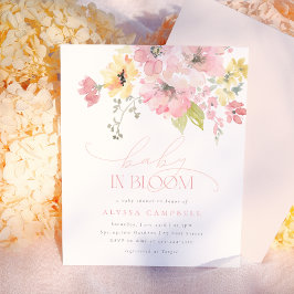 Baby in Bloom ブルッシュピンク フラワー ベビーシャワー