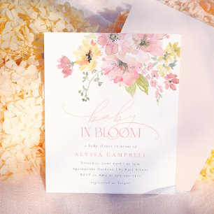 Baby in Bloom ブルッシュピンク フラワー ベビーシャワー