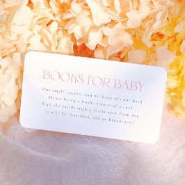 Baby in Bloom ブロッサムピンクのフラワーベイビーシャワー エンクロージャーカード