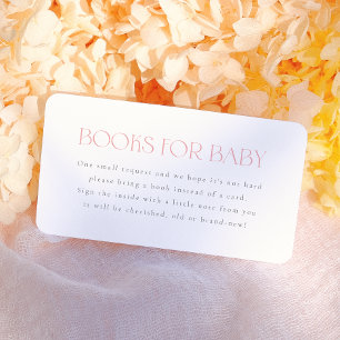 Baby in Bloom ブロッサムピンクのフラワーベイビーシャワー エンクロージャーカード