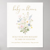 Baby in Bloom ブーケバー ベビーシャワー ポスター (正面)