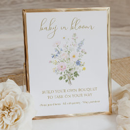 Baby in Bloom ブーケバー ベビーシャワー ポスター