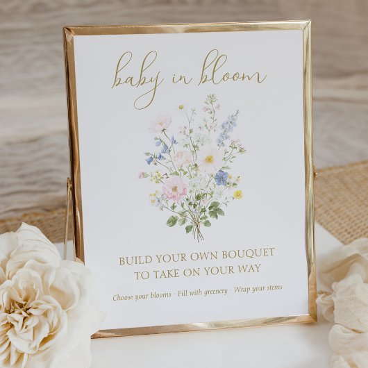 Baby in Bloom ブーケバー ベビーシャワー ポスター