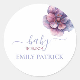 Baby in bloom | ベビーシャワーフローラル ラウンドシール