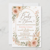 Baby in Bloom ベビーシャワー招待状 招待状 (正面)