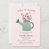 Baby in Bloom ベビーシャワー招待状 招待状 (正面)