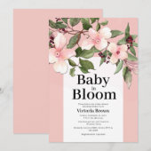 Baby in Bloom ベビーシャワー招待状 招待状 (正面/裏面)