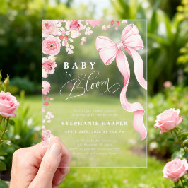 Baby In Bloom ベビーシャワー アクリル インビテーション アクリル招待状