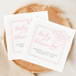 Baby In Bloom ベビーシャワー スタンダードランチョンナプキン